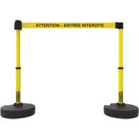 Plus Barrier Post Set, Plastic, 42" H, Yellow Tape, 15' Tape Length Sidevic Inc.