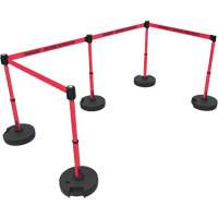 Plus Barrier Post Set, Plastic, 42" H, Red Tape, 15' Tape Length Sidevic Inc.