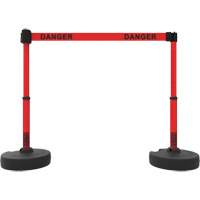 Plus Barrier Post Set, Plastic, 42" H, Red Tape, 15' Tape Length Sidevic Inc.