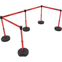 Plus Barrier Post Set, Plastic, 42" H, Red Tape, 15' Tape Length Sidevic Inc.