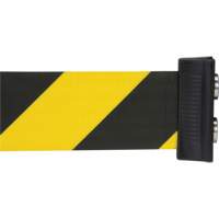 Wall Mount Barrier with Magnetic Tape, Steel, Screw Mount, 7', Black and Yellow Tape Sidevic Inc.
