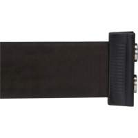 Wall Mount Barrier with Magnetic Tape, Steel, Screw Mount, 7', Black Tape Sidevic Inc.