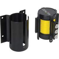 Wall Mount Barrier with Magnetic Tape, Steel, Screw Mount, 12', Yellow Tape Sidevic Inc.