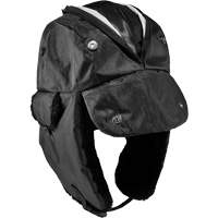 Chapeau de trappeur avec fermeture &agrave; glissi&egrave;re N-Ferno, Doublure en Polyur&eacute;thane/Satin, Moyen/Petit, Noir Sidevic Inc.