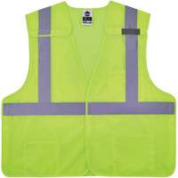 Gilet de s&eacute;curit&eacute; en maille GloWear 8217BA, Jaune lime haute visibilit&eacute;, Moyen/Petit, Polyester Sidevic Inc.
