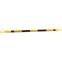 Barre pour c&ocirc;ne de circulation r&eacute;tractable, Longueur d&eacute;ploy&eacute;e de 7'2", Noir/Jaune Sidevic Inc.