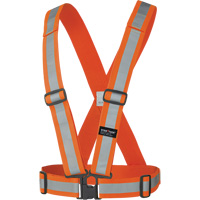 5591 Bretelle de s&eacute;curit&eacute; de ajustable, Orange haute visibilit&eacute;, Couleur r&eacute;fl&eacute;chissante Argent, Taille unique Sidevic Inc.