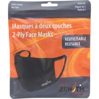 Masques r&eacute;utilisable &agrave; deux couches, Polyester, Noir Sidevic Inc.