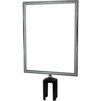 Heavy-Duty Vertical Sign Holder with Tensabarrier&reg; Post Adapter, Polished Chrome Sidevic Inc.