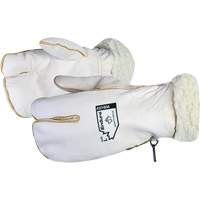 Mitaine d'hiver Endura en cuir fleur de vache avec doublure de velours acrylique, Taille Grand, Mitaine Sidevic Inc.