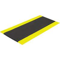 Airsoft Anti-Fatigue Mat, Pebbled, 3' x 5' x 3/8", Black/Yellow, PVC Sponge Sidevic Inc.