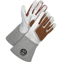 Gants de soudage &agrave; l'arc TIG Gander Brand avec renfort thermique, Cuir fleur de ch&egrave;vre, Taille Petit Sidevic Inc.