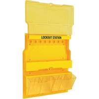 Deluxe Lockout Station with Cover and Trilingual Labels, None Padlocks, 32 Padlock Capacity, Padlocks Not Included Sidevic Inc.
