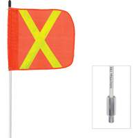 Safety Whip&reg; Non-Powered Heavy-Duty Fibreglass Whip, Threaded Mount, 6' High, Orange with Reflective Sidevic Inc.