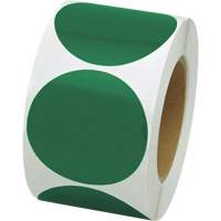 Pastilles de marquage color&eacute;es, Cercle, 3" lo x 3" la, Vert, Vinyle Sidevic Inc.