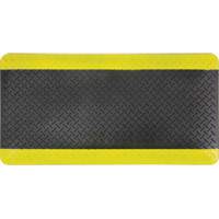 Anti-Fatigue Matting, Diamond, 1-2/3' x 3-1/4' x 3/4", Black/Yellow, Polyurethane Sidevic Inc.
