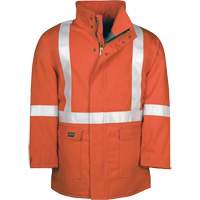 Parka dhiver &agrave; doublure matelass&eacute;e AllOut Westex UltraSoft avec bandes r&eacute;fl&eacute;chissantes, Moyen (grande taille), Orange haute visibilit&eacute;, 46 cal/cm² Sidevic Inc.