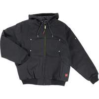 Blouson d'aviateur en toile lourde avec capuchon, Hommes, Petit, Noir Sidevic Inc.