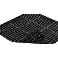 Cushion-Ease&reg; 550 Interlocking Anti-Fatigue Mat, Slotted, 3' x 3' x 3/4", Black, Rubber Sidevic Inc.