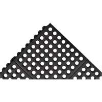 Cushion-Ease&reg; 550 Interlocking Anti-Fatigue Mat, Slotted, 3' x 3' x 3/4", Black, Rubber Sidevic Inc.