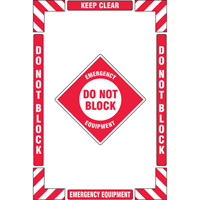 "Emergency Equipment" Floor Marking Kit, Adhesive, English with Pictogram Sidevic Inc.