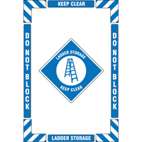 "Ladder Storage" Floor Marking Kit, Adhesive, English with Pictogram Sidevic Inc.