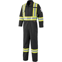 7702BK Combinaison ignifuge et r&eacute;sistant &agrave; l'arc &eacute;lectrique 88/12 FR-Tech, Taille 36, Noir, 9,7 cal/cm² Sidevic Inc.