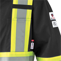 7702BK Combinaison ignifuge et r&eacute;sistant &agrave; l'arc &eacute;lectrique 88/12 FR-Tech, Taille 36, Noir, 9,7 cal/cm² Sidevic Inc.