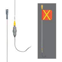 Safety Whip&reg; All-Weather Super-Duty Warning Whips with Constant LED Light, Spring Mount, 5' High, Orange with Reflective Sidevic Inc.