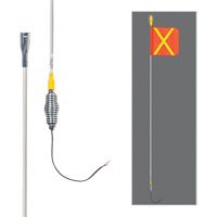 Safety Whip&reg; All-Weather Super-Duty Warning Whips with Constant LED Light, Spring Mount, 10' High, Orange with Reflective Sidevic Inc.