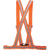 Harnais pour la circulation, Orange haute visibilit&eacute;, Couleur r&eacute;fl&eacute;chissante Argent, Moyen Sidevic Inc.