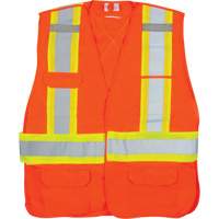 CSA-Compliant High-Visibility Surveyor Vest, High Visibility Orange, Medium, Polyester Sidevic Inc.