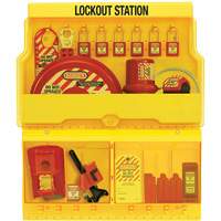 Standard Valve & Electrical Deluxe Lockout Station, Thermoplastic Padlocks, 32 Padlock Capacity, Padlocks Included Sidevic Inc.