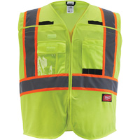 Veste de s&eacute;curit&eacute; pour signaleur, Jaune lime haute visibilit&eacute;, Moyen/Petit Sidevic Inc.