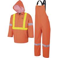 R85 Ensemble imperm&eacute;able de s&eacute;curit&eacute; 3 pi&egrave;ces ignifuge Element FR, Petit, Orange haute visibilit&eacute; Sidevic Inc.