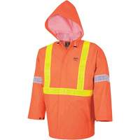 R85 Ensemble imperm&eacute;able de s&eacute;curit&eacute; 3 pi&egrave;ces ignifuge Element FR, Petit, Orange haute visibilit&eacute; Sidevic Inc.