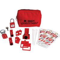 Electrical Lockout Tagout Kit with Nylon Safety Padlock in Pouch, Circuit Breaker Type Sidevic Inc.