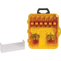 Lockout Station with Keyed Different Nylon Safety Lockout Padlocks, Plastic Padlocks, 12 Padlock Capacity, Padlocks Included Sidevic Inc.