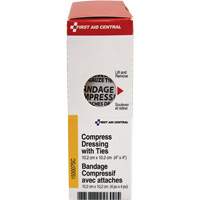 SmartCompliance&reg; Refill Compress Pressure Bandage with Ties, 4" L x 4" W Sidevic Inc.
