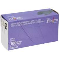 Medical Grade Disposable Gloves, Large, Nitrile, 6-mil, Powder-Free, Black, Class 2 Sidevic Inc.
