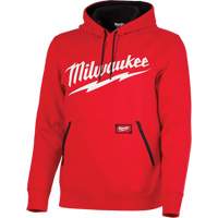 Chandail &agrave; capuchon de poids moyen avec logo Milwaukee, Hommes, Petit, Rouge Sidevic Inc.