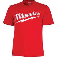 Heavy-Duty Short-Sleeved T-Shirt with Milwaukee&reg; Logo, Men's, Small, Red Sidevic Inc.