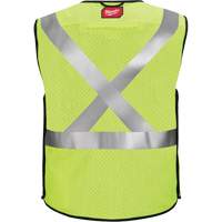 Gilet de s&eacute;curit&eacute; &agrave; maille d&eacute;tachable, Noir/Jaune lime haute visibilit&eacute;, Moyen/Petit Sidevic Inc.
