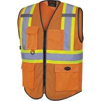 6960 Front Mesh Safety Vest, High Visibility Orange, Medium, Polyester Sidevic Inc.