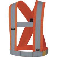 5490 Bretelles de s&eacute;curit&eacute; r&eacute;glable de 4" de large, R&eacute;pond ou surpasse la norme CSA Z96 classe 2 - niveau 2, Orange haute visibilit&eacute;, Couleur r&eacute;fl&eacute;chissante Argent, Taille unique Sidevic Inc.