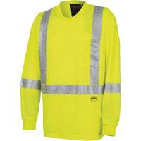 6905A Chandail de s&eacute;curit&eacute; &agrave; manches longues ultra respirant et ultra frais, T-petit, Jaune lime haute visibilit&eacute; Sidevic Inc.