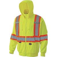 6941 Chandail capuche &agrave; fermeture &eacute;clair, T-petit, Jaune haute visibilit&eacute; Sidevic Inc.