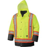 5021BB Manteau imperm&eacute;able 7 en 1, Jaune lime haute visibilit&eacute;, T-petit Sidevic Inc.