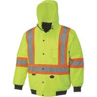 5023 Veste aviateur imperm&eacute;able 7 en 1, Polyester, Jaune lime haute visibilit&eacute;, Petit Sidevic Inc.