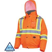 5032 Waterproof Winter Quilted Safety Bomber Jacket, Polyester, High Visibility Orange, Small Sidevic Inc.